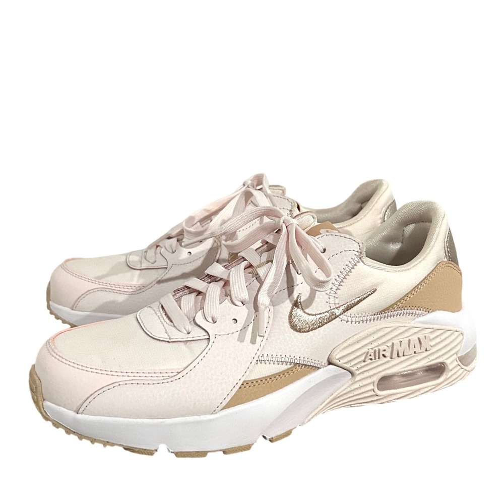 NEW Nike Women's Air Max Excee Sneakers Light Soft Pink‎ Shimmer White 10 Casual